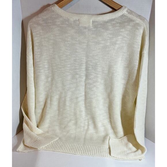 Mia & Tess Santa Sweater Women’s Size L Cream Color The Paper Store - Picture 4 of 13